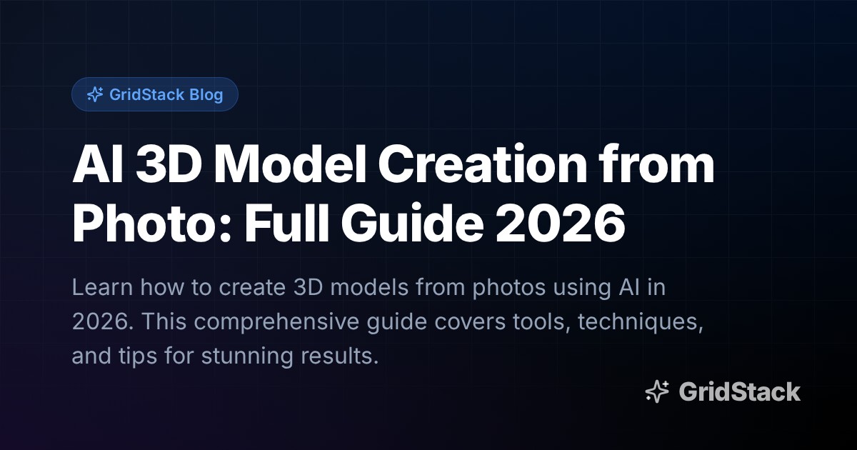 AI 3D Model Creation from Photo: Full Guide 2026