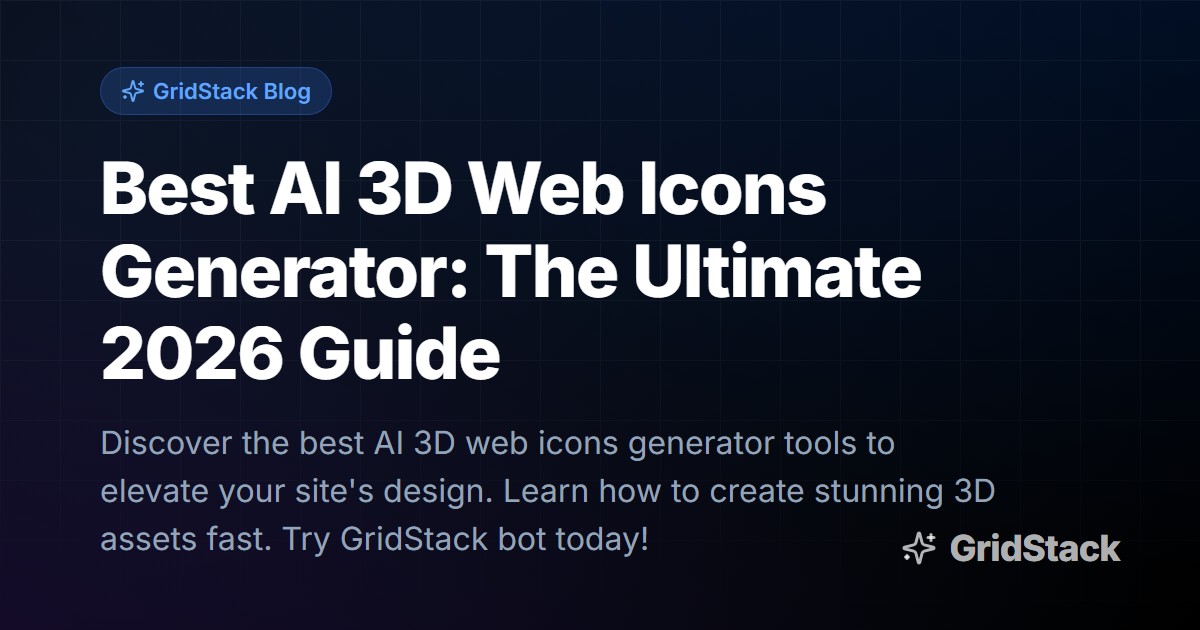 Best AI 3D Web Icons Generator: The Ultimate 2026 Guide