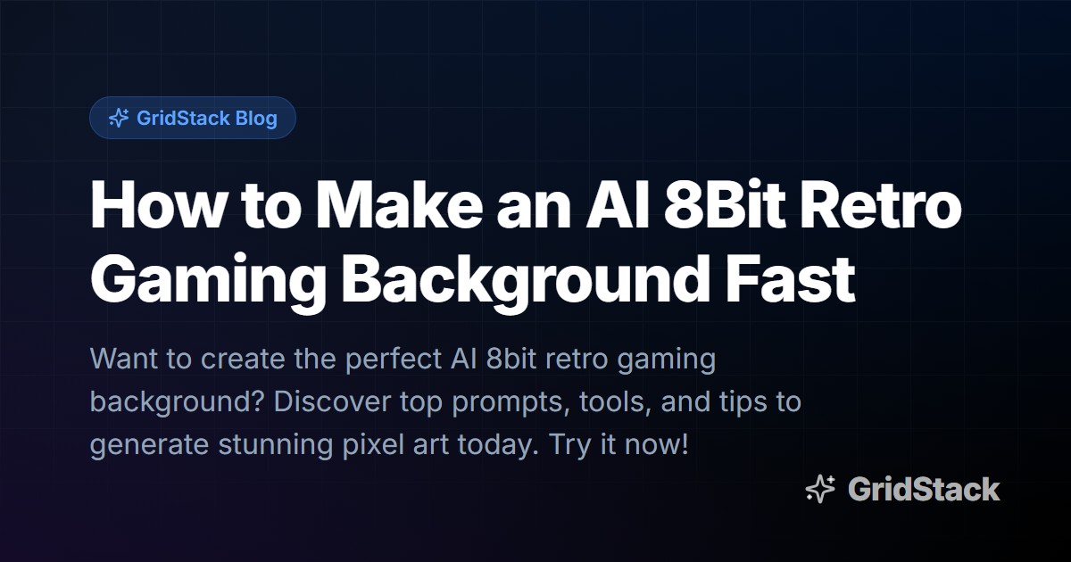How to Make an AI 8Bit Retro Gaming Background Fast