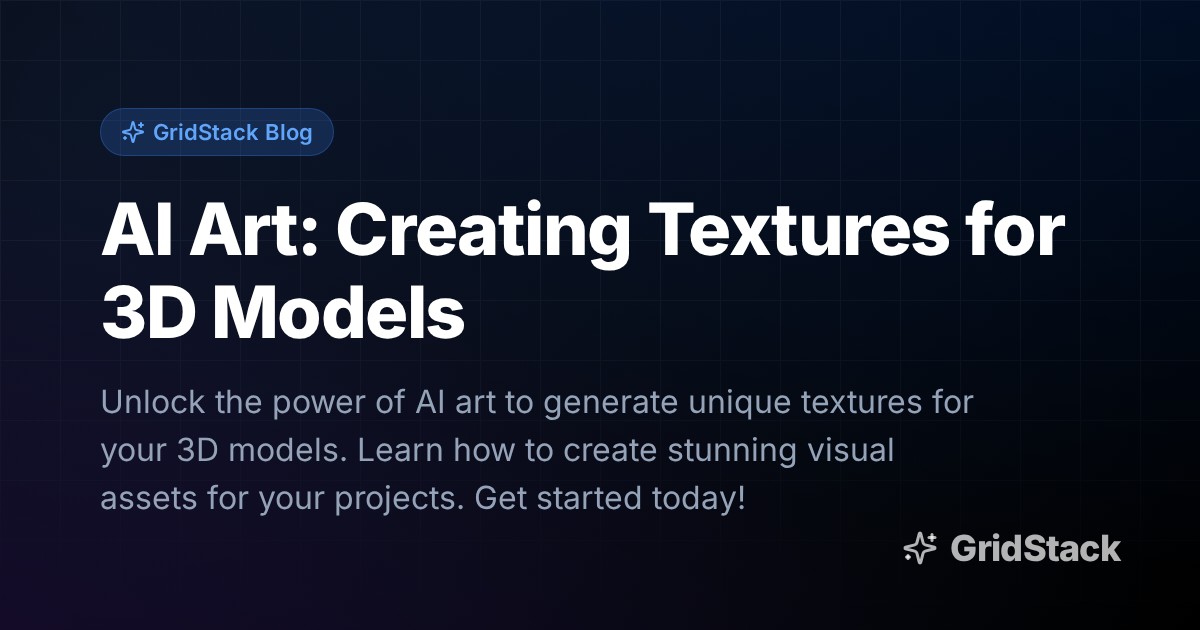 AI Art: Creating Textures for 3D Models