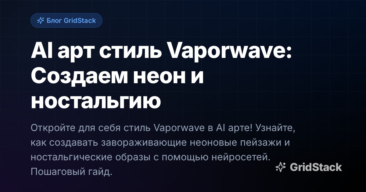 AI арт стиль Vaporwave: Создаем неон и ностальгию