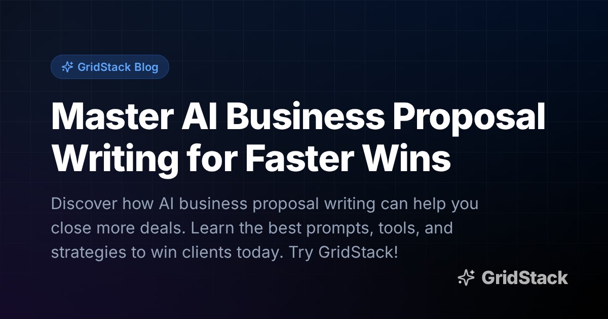 Master AI Business Proposal Writing for Faster Wins