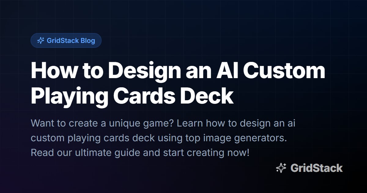 How to Design an AI Custom Playing Cards Deck