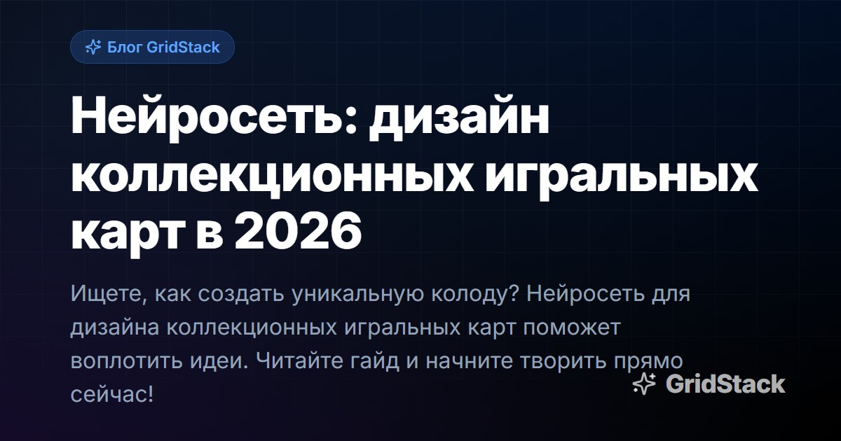 Нейросеть: дизайн коллекционных игральных карт в 2026