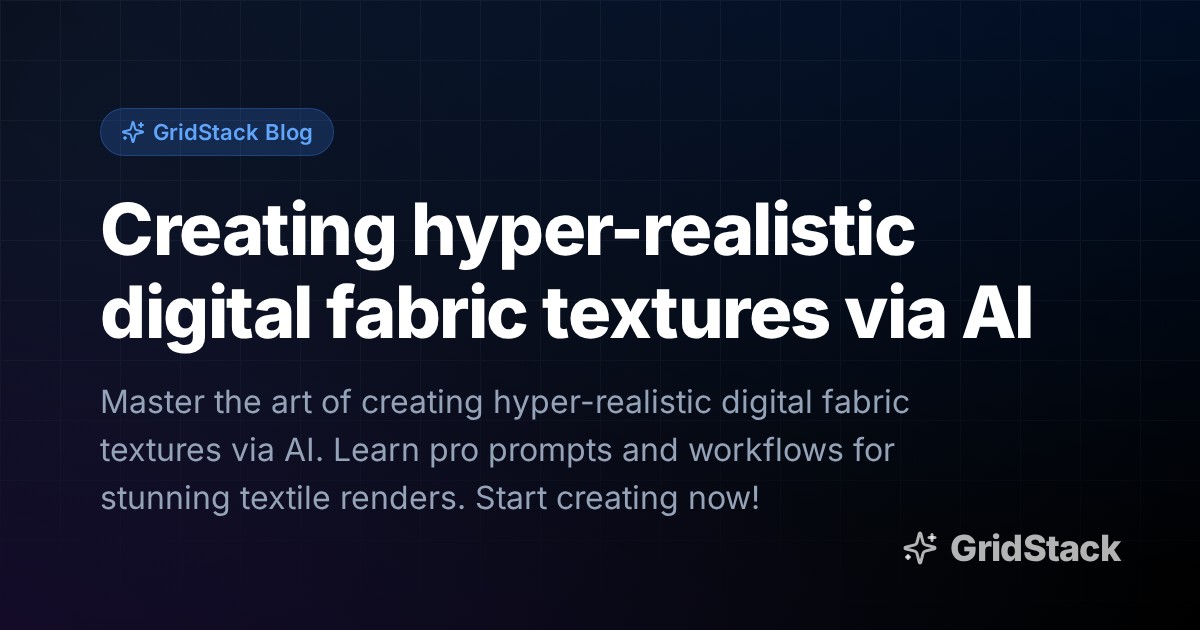 Creating hyper-realistic digital fabric textures via AI