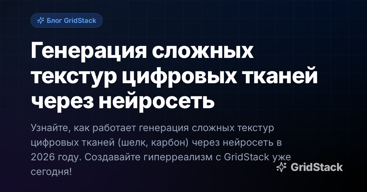 Генерация сложных текстур цифровых тканей через нейросеть