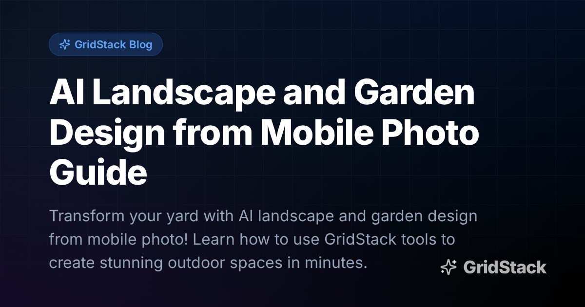 AI Landscape and Garden Design from Mobile Photo Guide