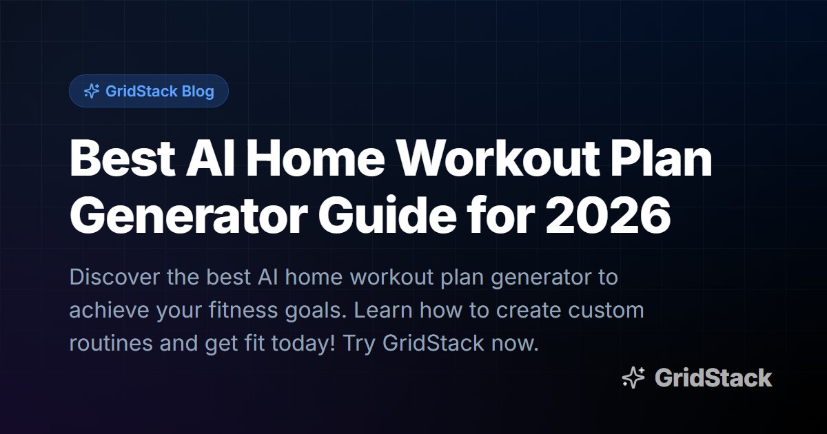 Best AI Home Workout Plan Generator Guide for 2026