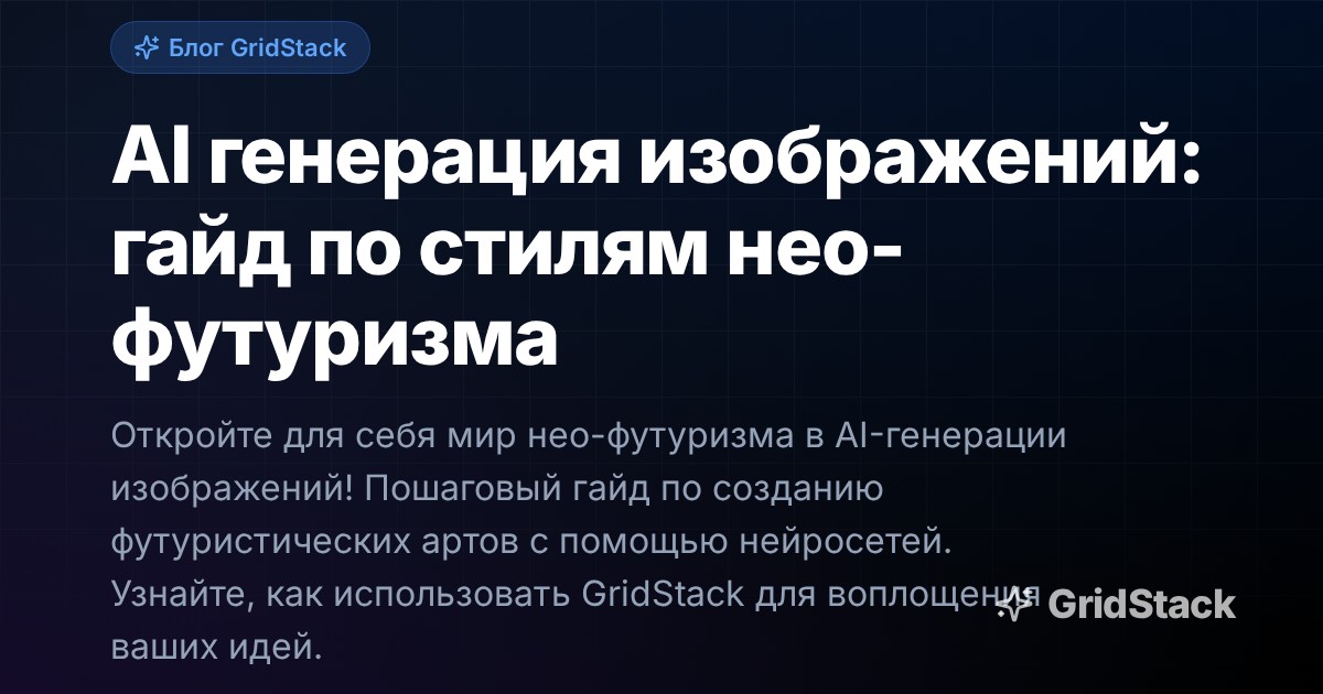 AI генерация изображений: гайд по стилям нео-футуризма