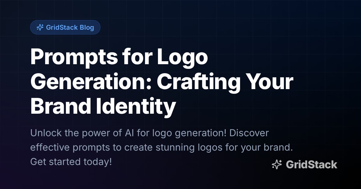 Prompts for Logo Generation: Crafting Your Brand Identity