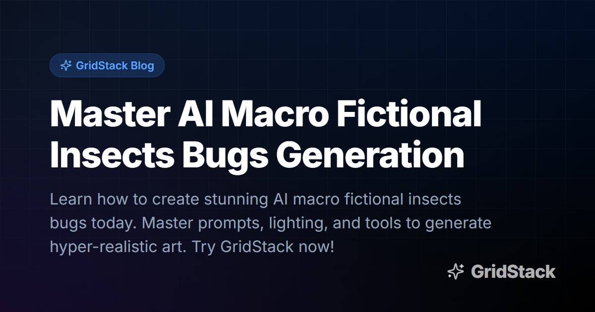 Master AI Macro Fictional Insects Bugs Generation