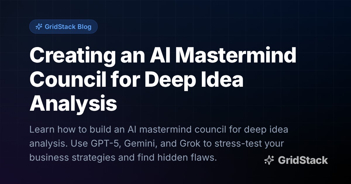 Creating an AI Mastermind Council for Deep Idea Analysis