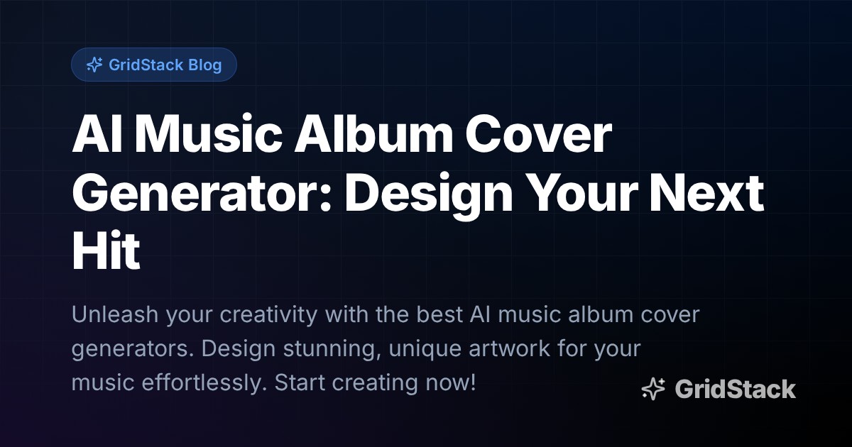 AI Music Album Cover Generator: Design Your Next Hit