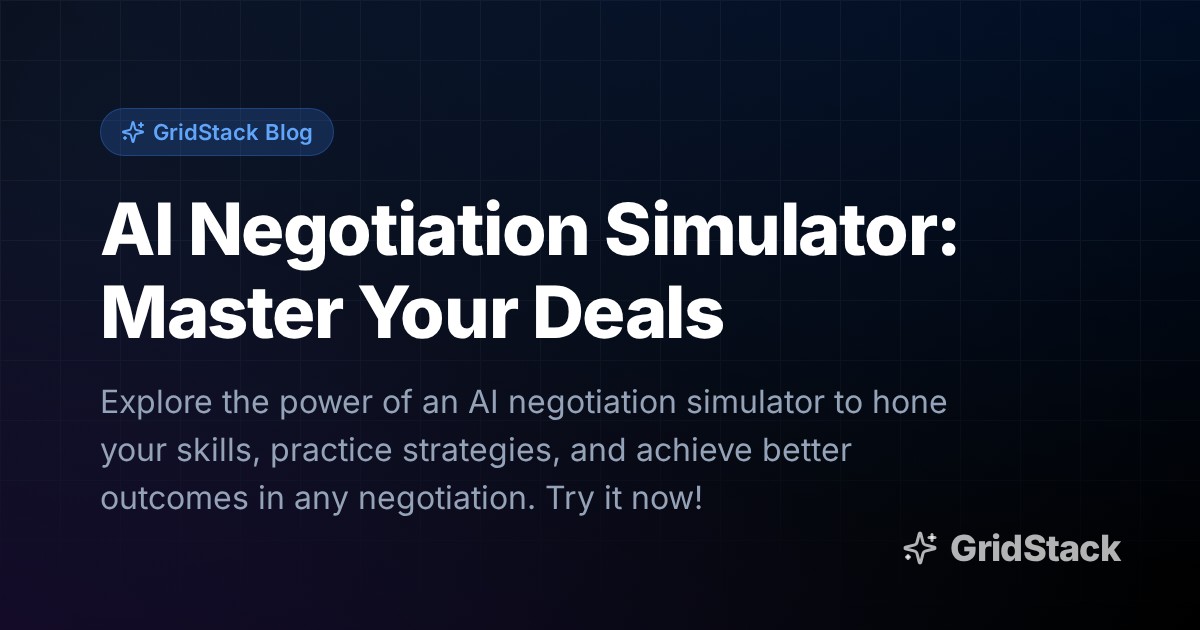 AI Negotiation Simulator: Master Your Deals