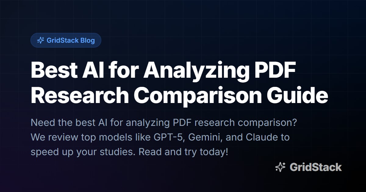 Best AI for Analyzing PDF Research Comparison Guide