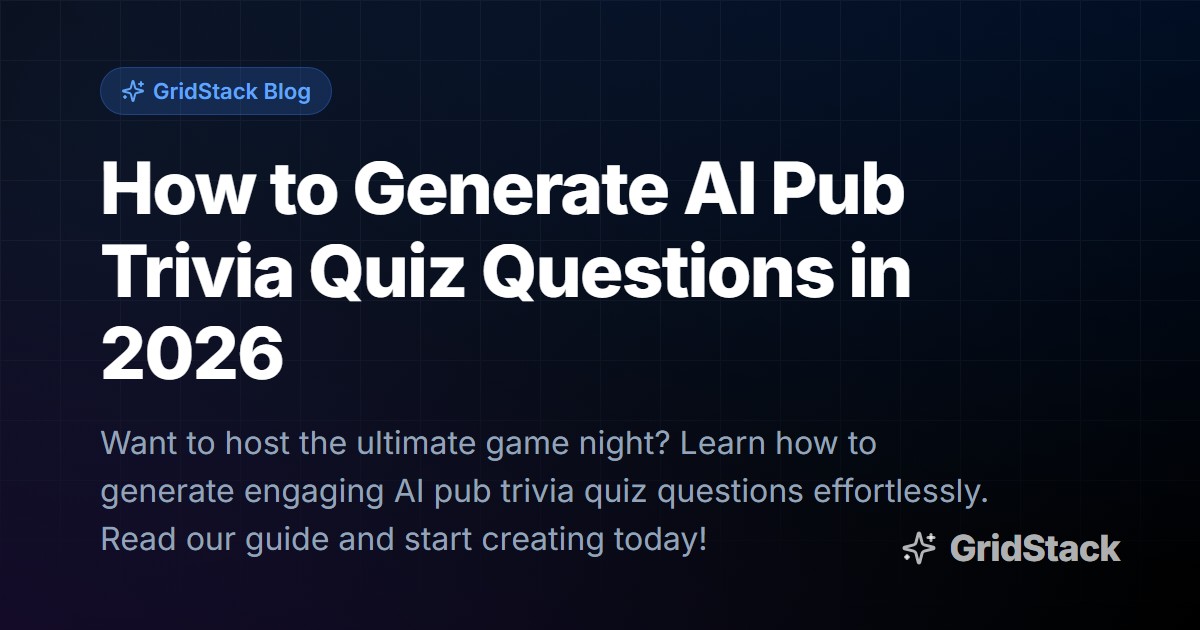 How to Generate AI Pub Trivia Quiz Questions in 2026