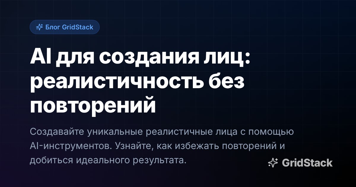 AI для создания лиц: реалистичность без повторений