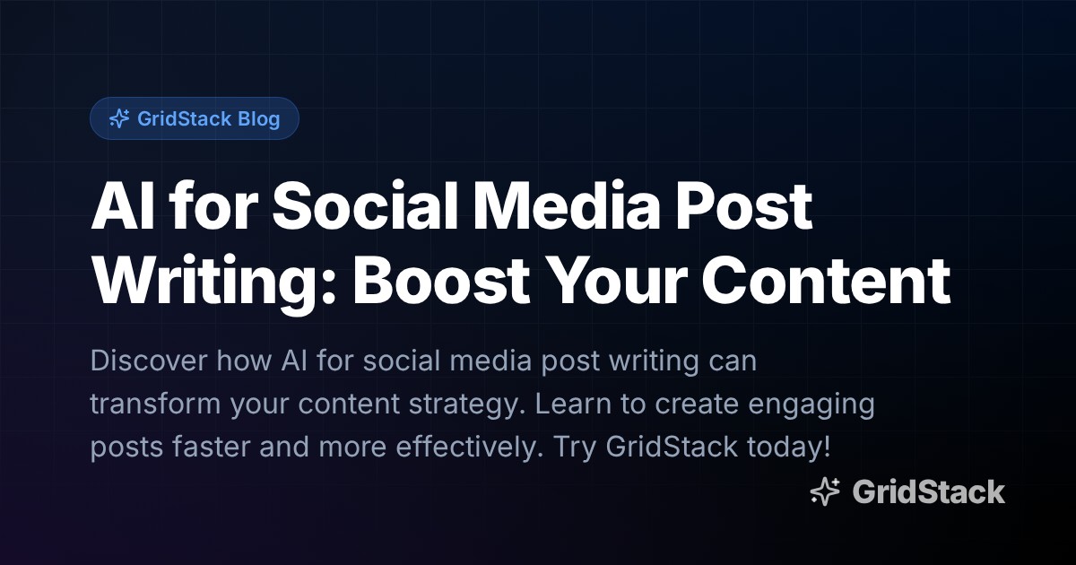 AI for Social Media Post Writing: Boost Your Content