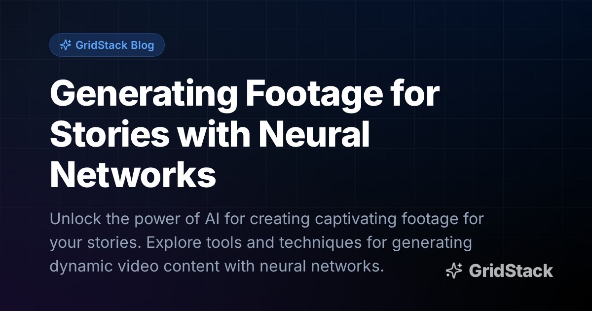Generating Footage for Stories with Neural Networks