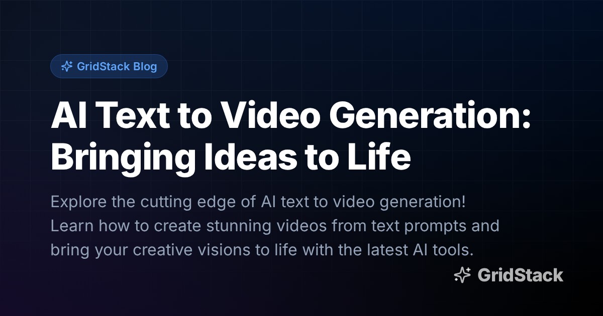 AI Text to Video Generation: Bringing Ideas to Life