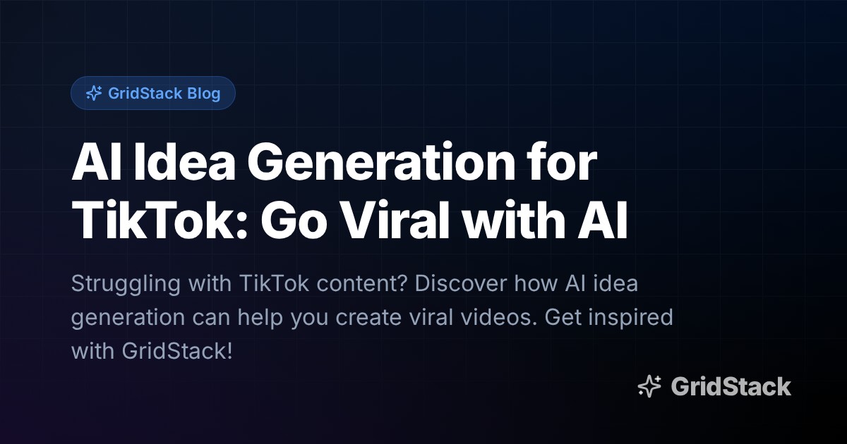 AI Idea Generation for TikTok: Go Viral with AI