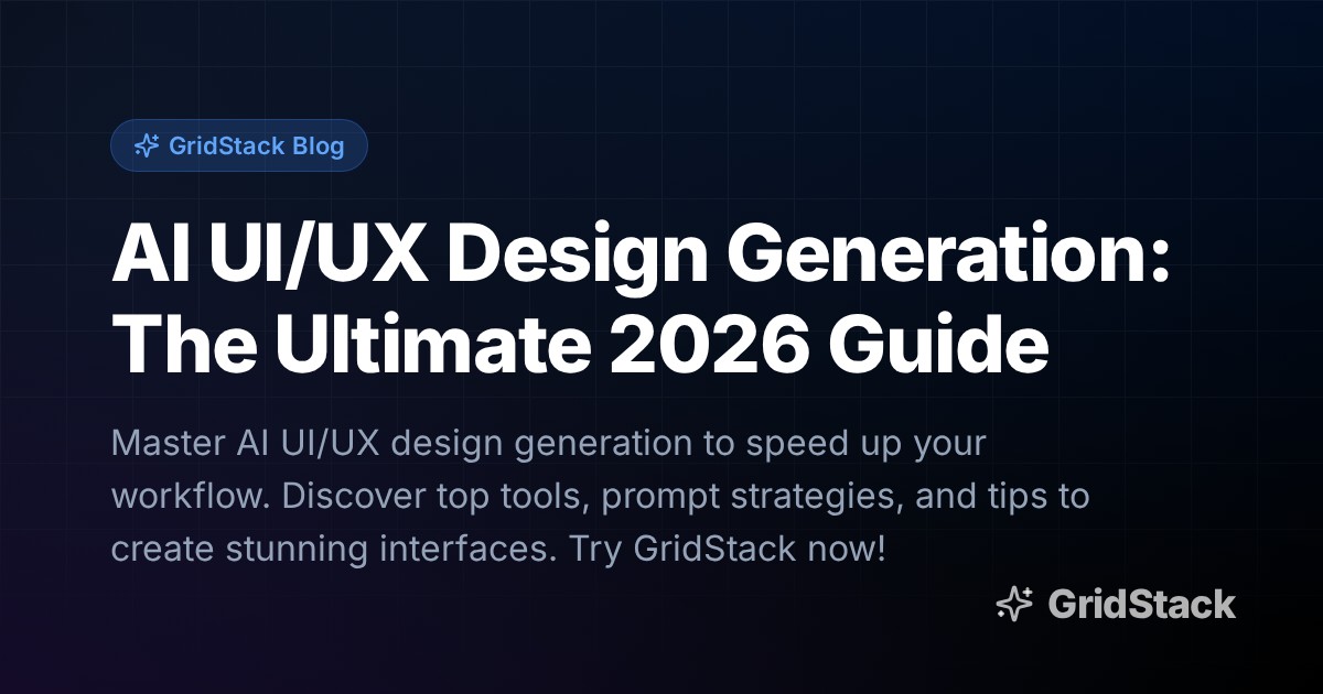 AI UI/UX Design Generation: The Ultimate 2026 Guide