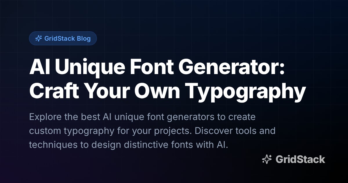 AI Unique Font Generator: Craft Your Own Typography