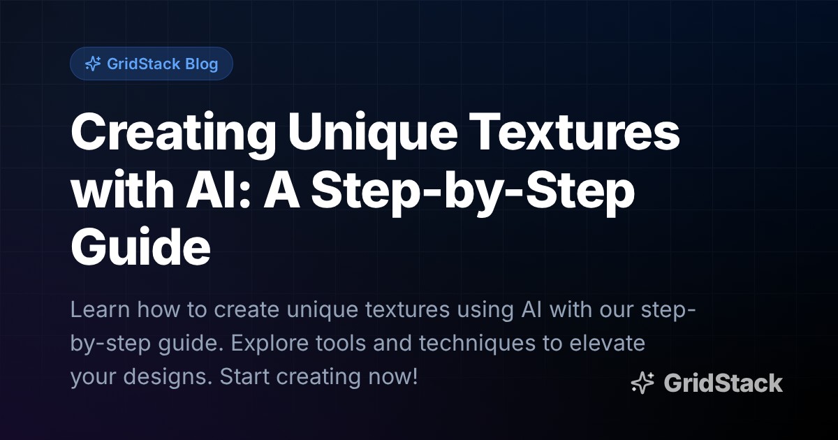 Creating Unique Textures with AI: A Step-by-Step Guide