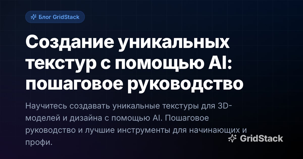 Создание уникальных текстур с помощью AI: пошаговое руководство