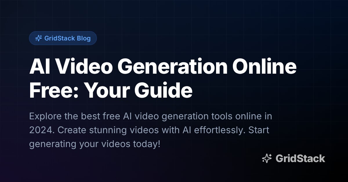AI Video Generation Online Free: Your Guide