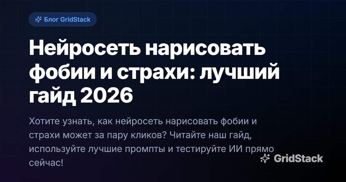 Нейросеть нарисовать фобии и страхи: лучший гайд 2026