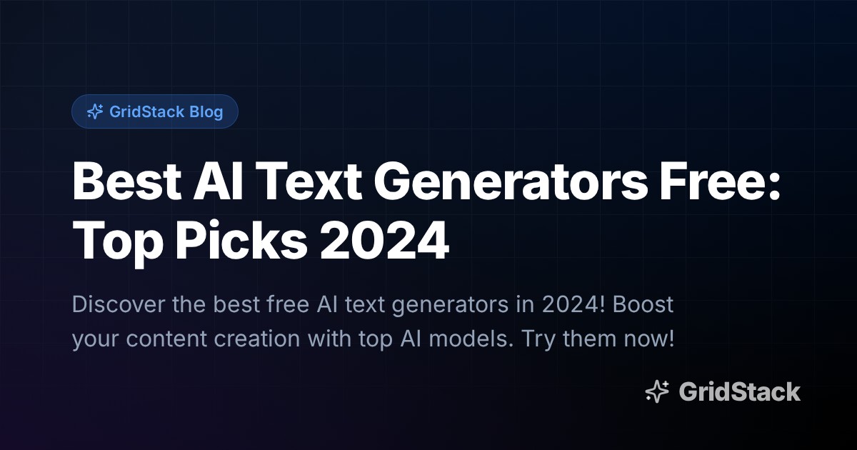 Best AI Text Generators Free: Top Picks 2024
