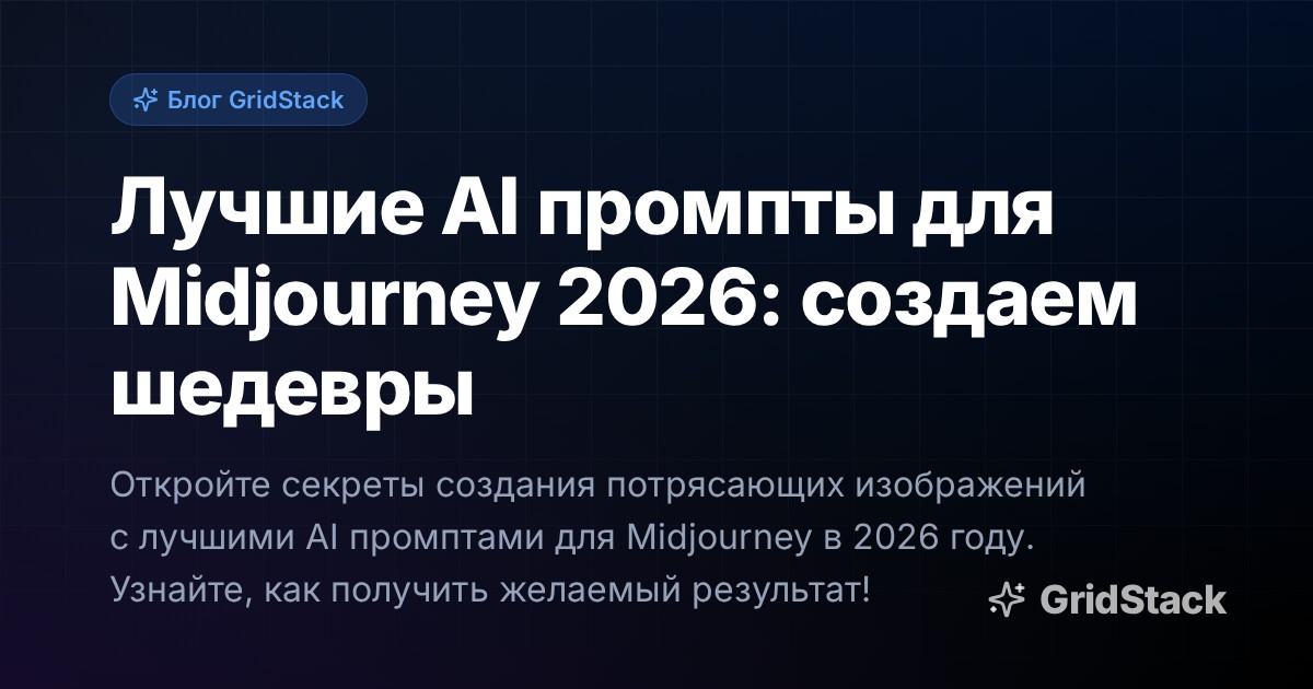 Лучшие AI промпты для Midjourney 2026: создаем шедевры