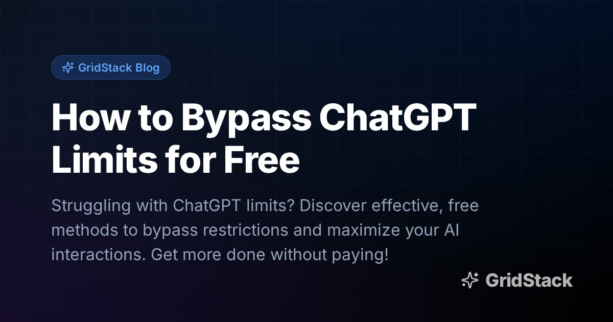 How to Bypass ChatGPT Limits for Free