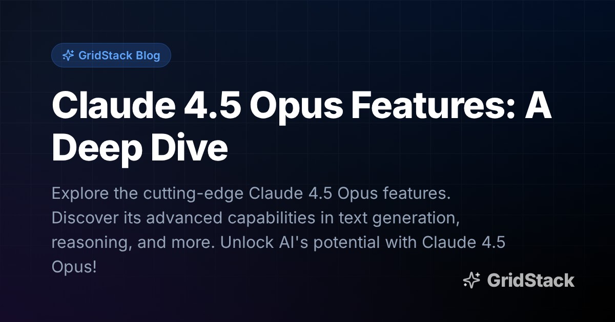 Claude 4.5 Opus Features: A Deep Dive