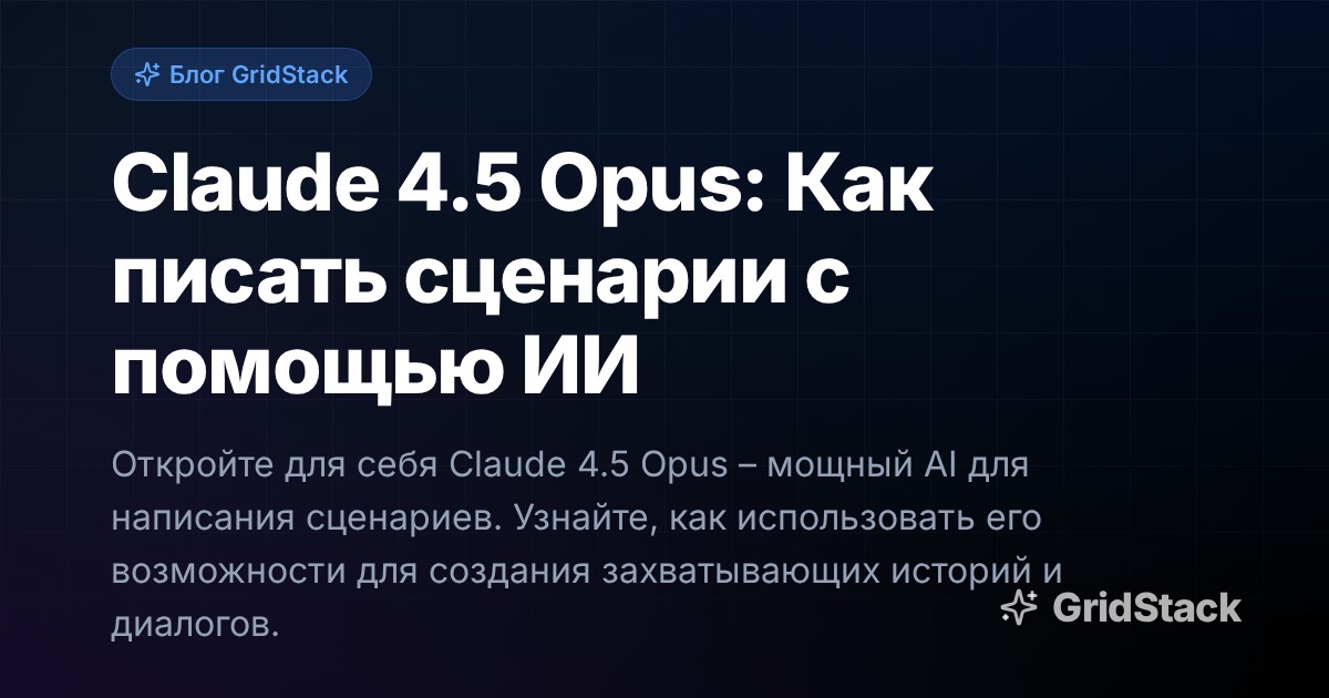 Claude 4.5 Opus: Как писать сценарии с помощью ИИ
