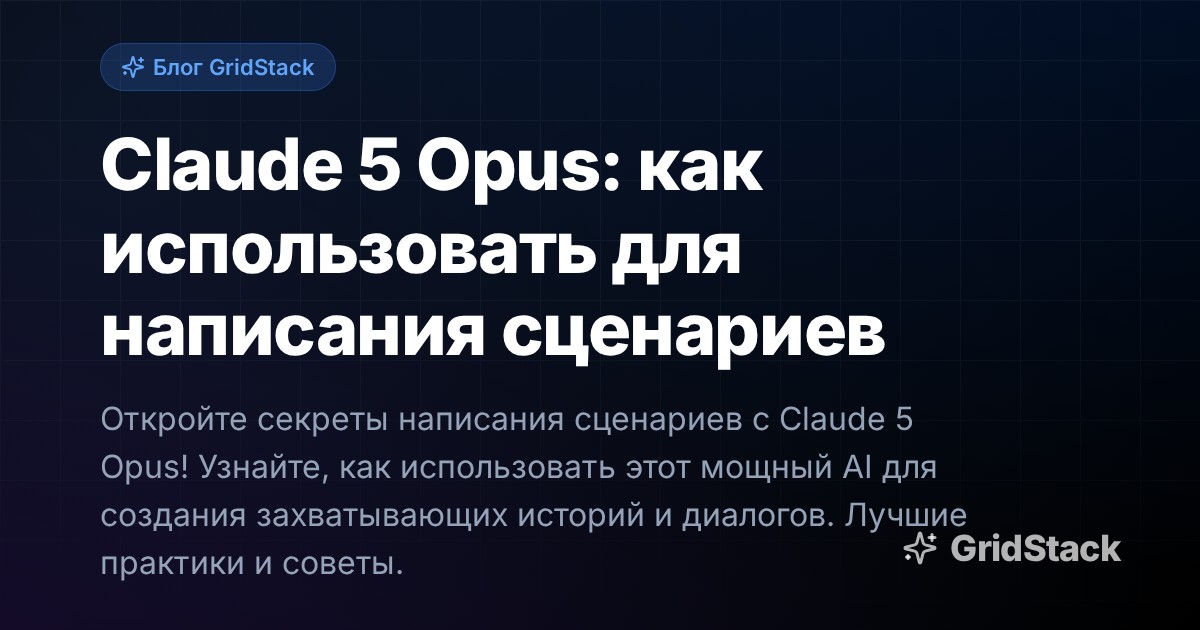 Claude 5 Opus: как использовать для написания сценариев