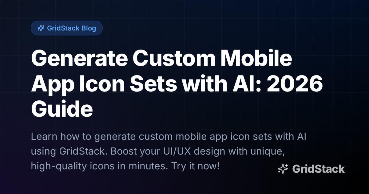 Generate Custom Mobile App Icon Sets with AI: 2026 Guide