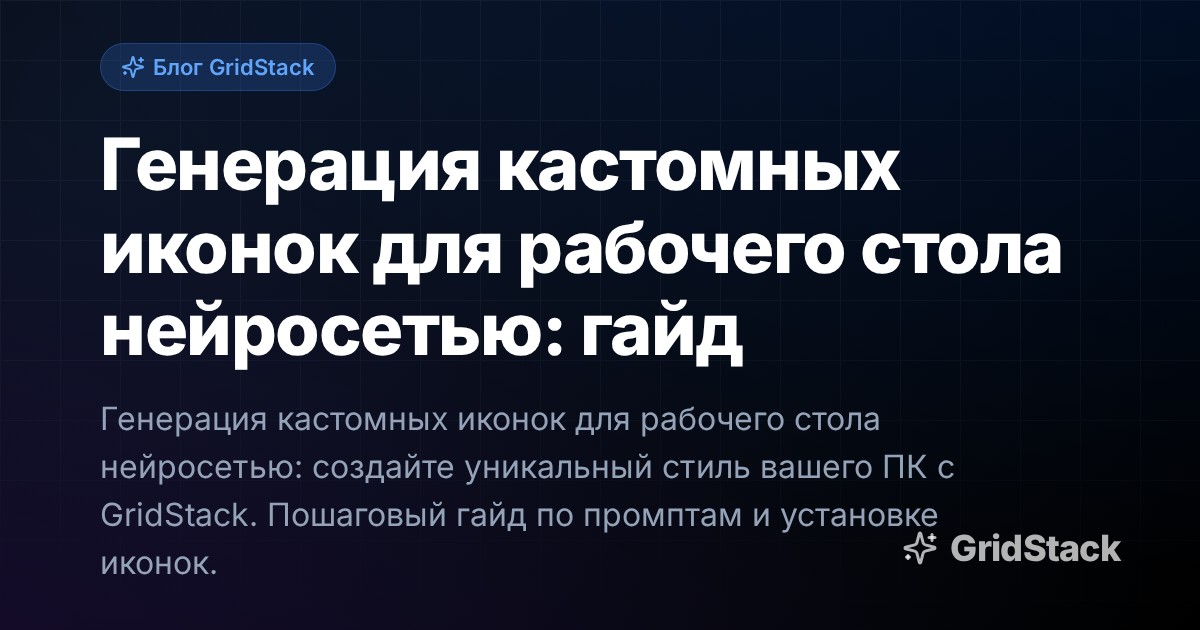 Генерация кастомных иконок для рабочего стола нейросетью: гайд