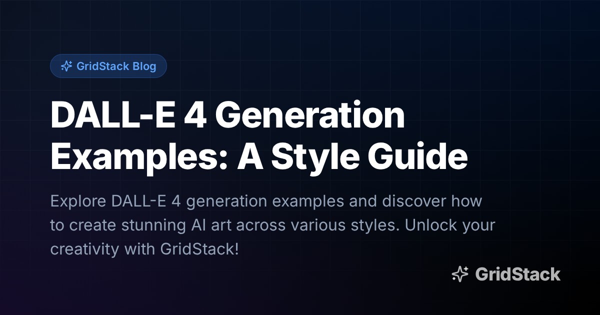 DALL-E 4 Generation Examples: A Style Guide