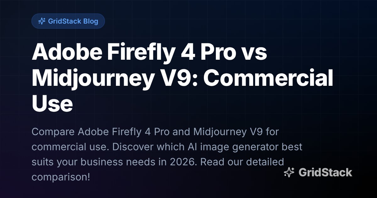 Adobe Firefly 4 Pro vs Midjourney V9: Commercial Use