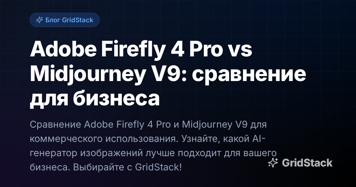 Adobe Firefly 4 Pro vs Midjourney V9: сравнение для бизнеса