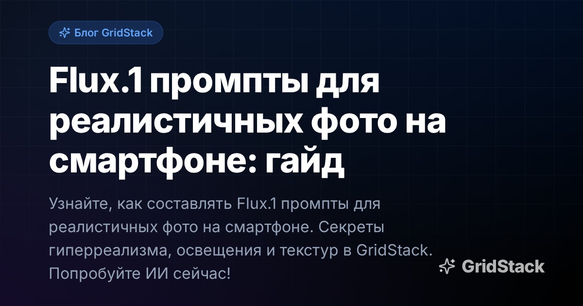 Flux.1 промпты для реалистичных фото на смартфоне: гайд