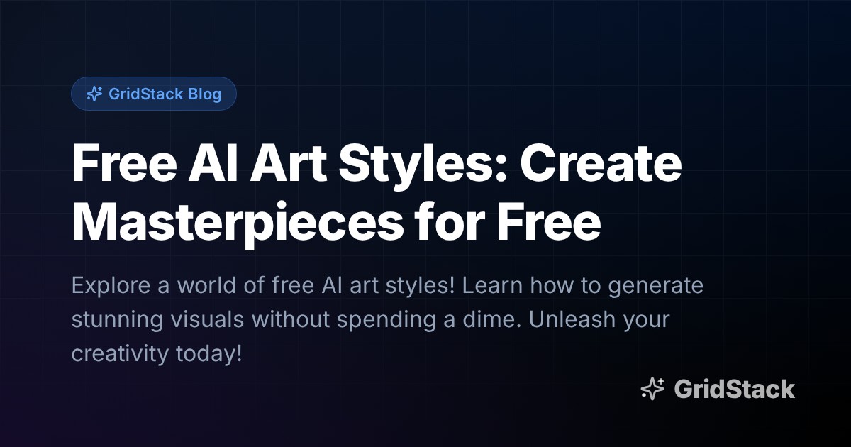 Free AI Art Styles: Create Masterpieces for Free