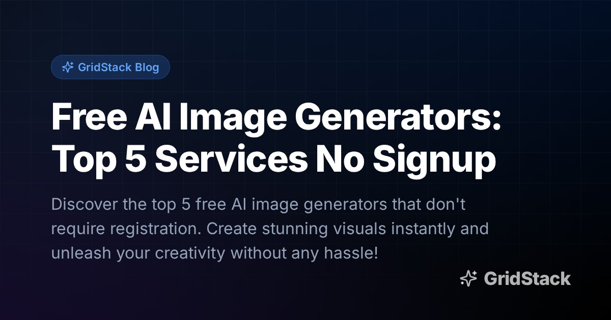 Free AI Image Generators: Top 5 Services No Signup
