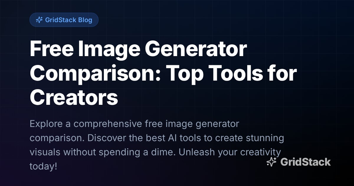 Free Image Generator Comparison: Top Tools for Creators