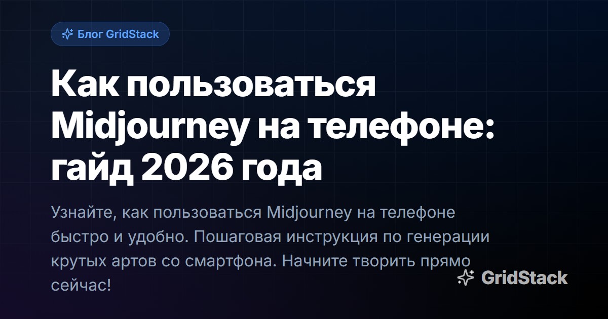 Как пользоваться Midjourney на телефоне: гайд 2026 года