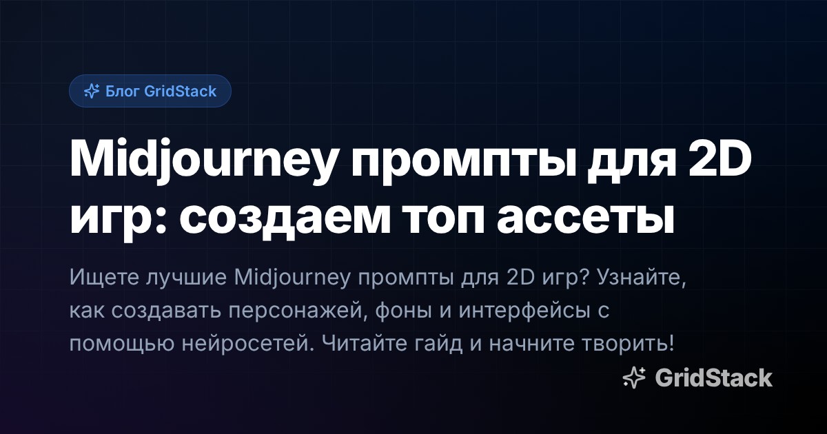 Midjourney промпты для 2D игр: создаем топ ассеты