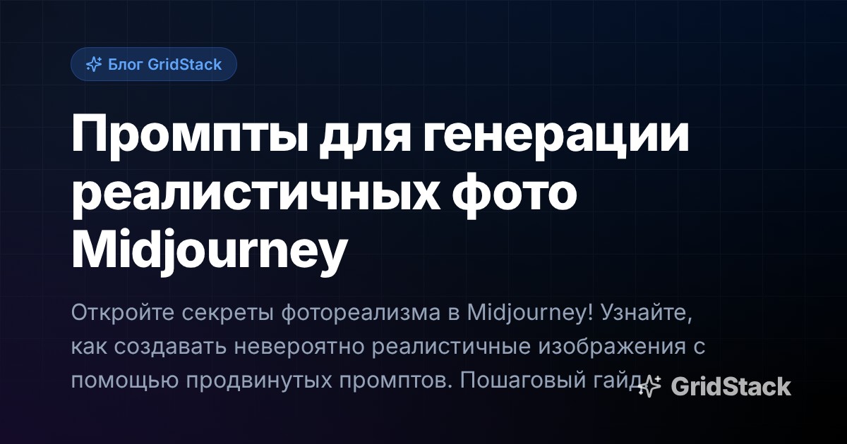 Промпты для генерации реалистичных фото Midjourney