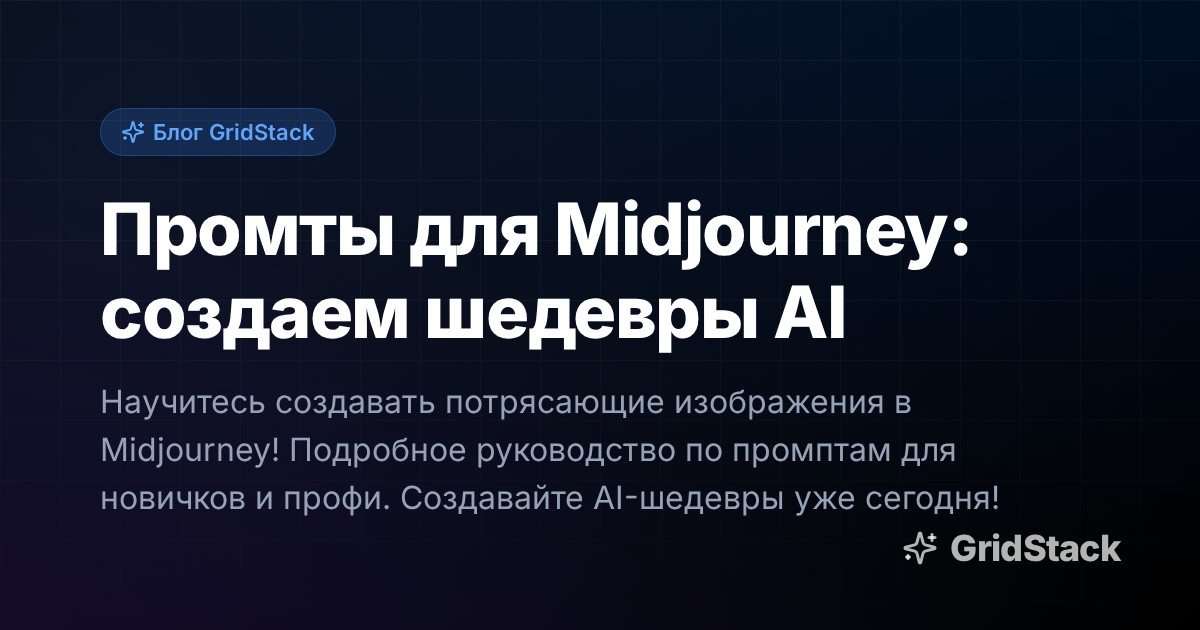 Промты для Midjourney: создаем шедевры AI